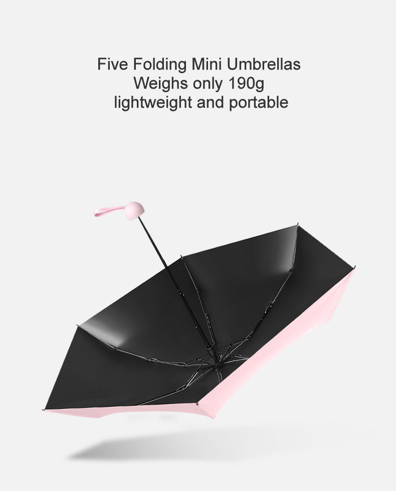 Five folding umbrella