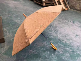 Wood color golf umbrella customized shipment