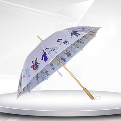 Bamboo Frame Straight Umbrella