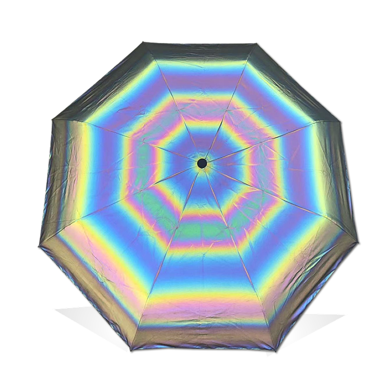Reflective fabric color changing umbrella
