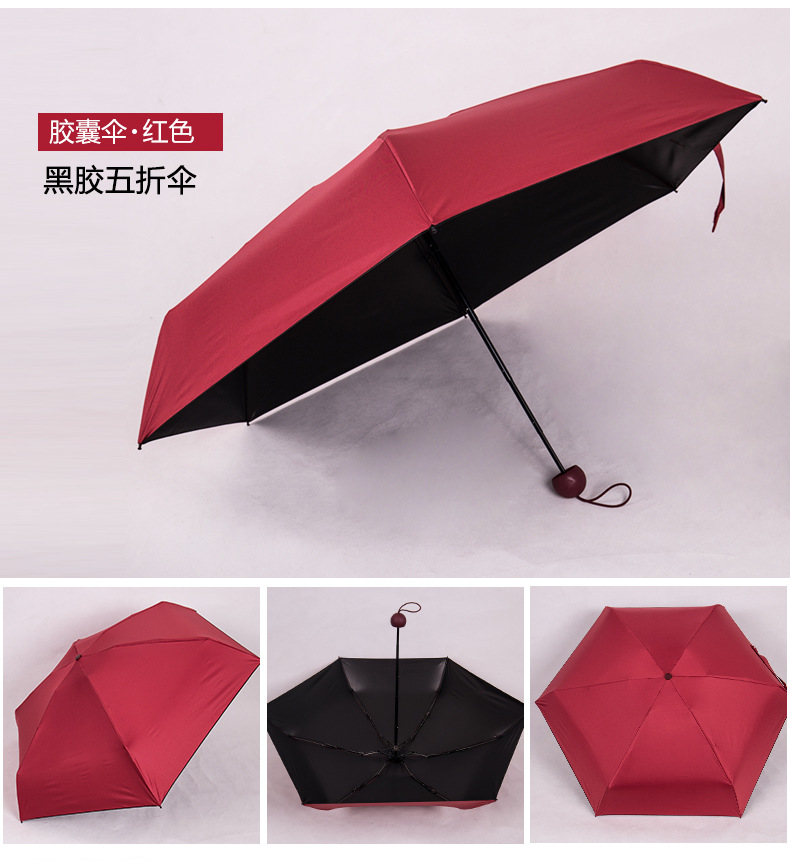 Red capsule umbrella