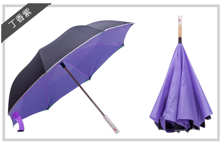 丁香紫反向伞