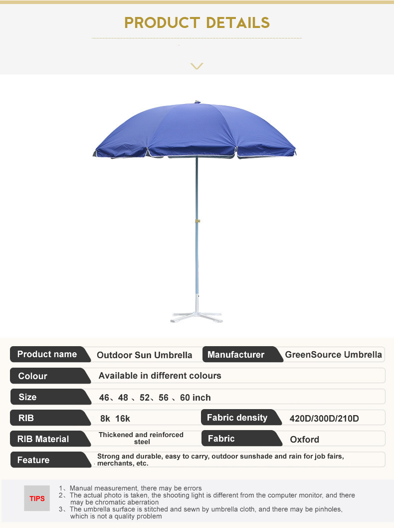 Outdoor sun umbrella