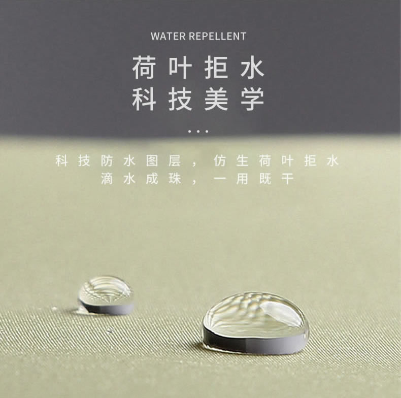 Water-repellent fabric design