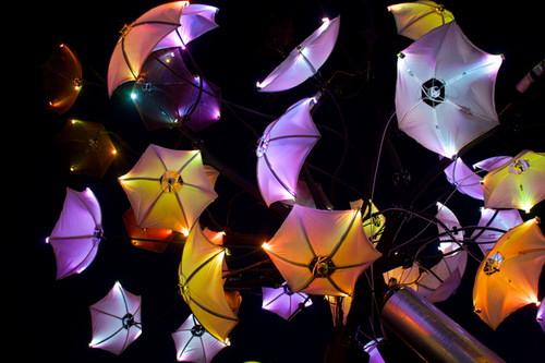 led lighted umbrella