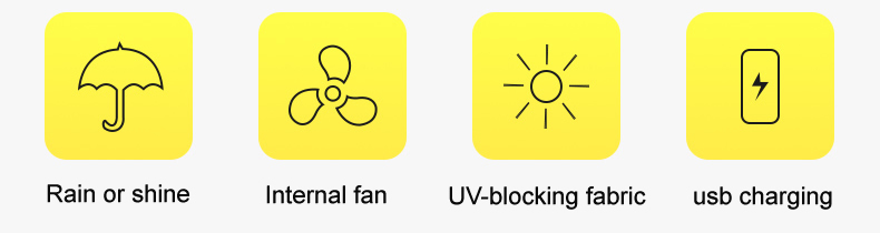 Fan Umbrella Features Fan Umbrella Features