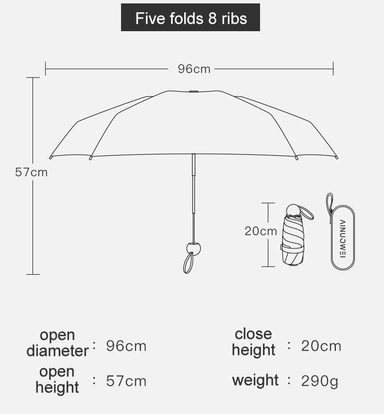 Mini pocket umbrella