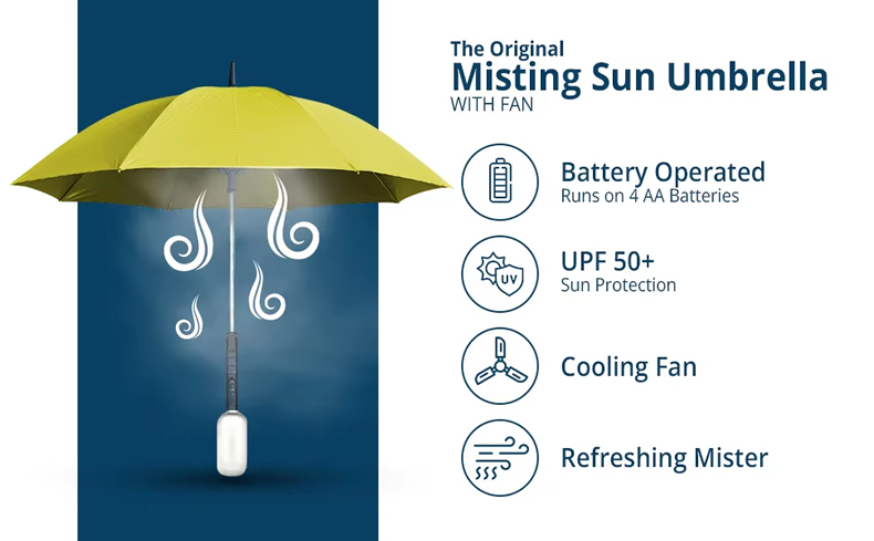 Mist fan umbrella