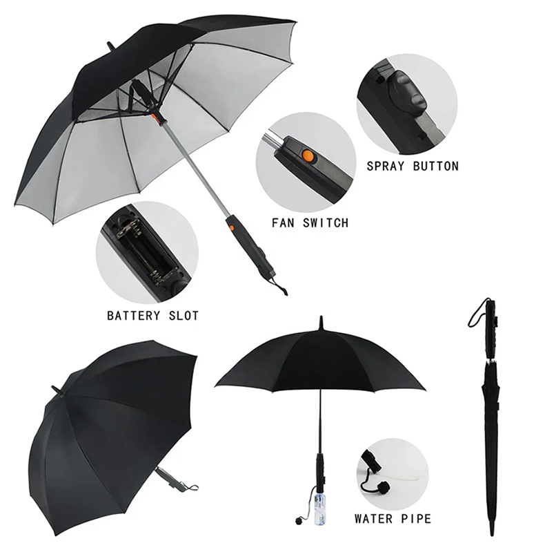 outdoor mist fan umbrella