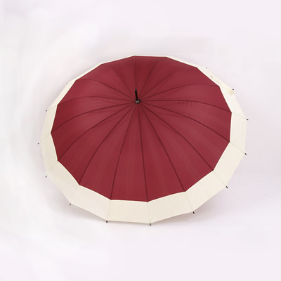 Strong wind resistant straight pole umbrella