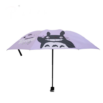 Cartoon kids folding umbrella