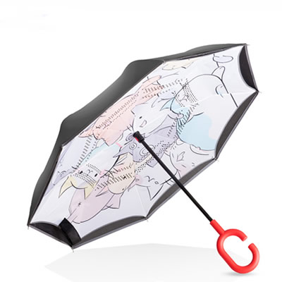 Cartoon kids reverse umbrella