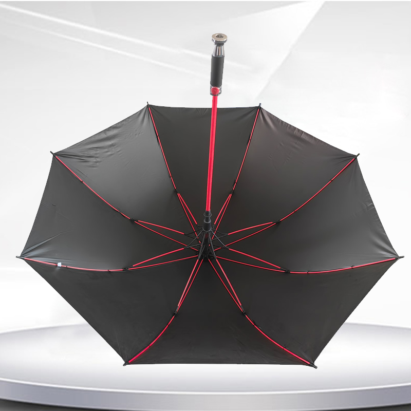 Red fiber rib umbrella