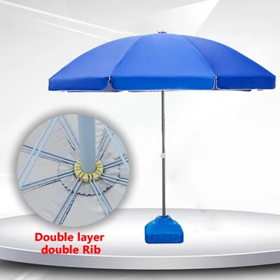 Double layer double rib Outdoor umbrella 