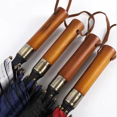 Golf Umbrella with Solid Wood Handle Golf Umbrella with Solid Wood Handle